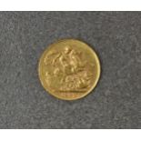A 1906 Edward VII gold sovereign,