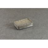 A George IV silver vinaigrette, Joseph Wilmore, Birmingham 1827, of rounded rectangular form, with