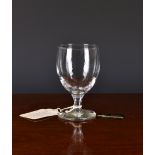Winston Churchill interest - a 19th century wine glass, once the property of Sir Winston