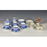 A collection of English and other ceramics, comprising a Royal Worcester part tea service in light