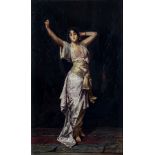 W. Koch (German, late 19th century), Dancing girl oil on canvas, signed 'W. KOCH' lower left, in