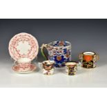 A small collection of Royal Crown Derby and other ceramics, comprising of a Royal Crown Derby