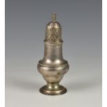An early George III silver baluster pepper pot, Jabez Daniell & James Mince, of typical form with