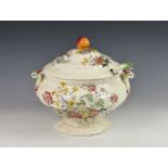 A Copeland Spode Gainsborough pattern soup tureen & cover with ladle, of scalloped pedestal