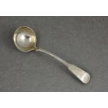 A Scottish George IV silver fiddle pattern sauce ladle, Robert Gray & Son, Glasgow, 1827, 7 1/