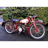 A 1947 James ML (military light weight) motorcycle, Guernsey registered with logbook and 4 digit