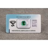 A Columbian 3.62ct loose emerald, in an emerald cut with deep green colouring and accompanied by