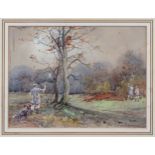 Rose Champion de Crespigny (1860-1935), The shoot watercolour, signed lower right 10 x 13 5/8in. (