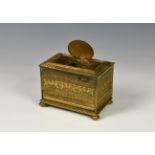 A rare German gilt metal singing bird music box automaton, first quarter 20th century, attributed to