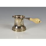 A 19th century French silver brandy / sauce warmer, stamped Fray Fils (1875-1891) and having Minerva