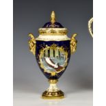 A limited edition Coalport Fine Bone China limited commemorative St. Pauls urn shaped lidded vase,