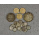 A collection of silver Queen Victoria and later silver coinage, comprising of George & Dragon & four
