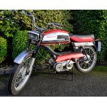 A 1972 Mobylette SP93 50cc 2 stroke sports moped, Guernsey registered with logbook and in running
