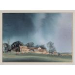 Andy Le Poidevin (British, 20th century), 'Sun & spring showers' watercolour, signed lower left,