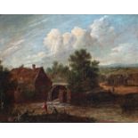 attributed to Patrick Nasmyth (Scottish, 1787-1831), Landscape with watermill at Carshalton,
