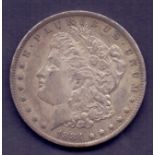 COINS : 1884 US $1 in reasonable condition, always a sought after classic Silver Coin 26.