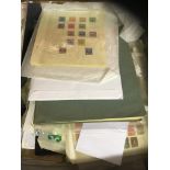 STAMPS : Flat box containing World stamps and albums