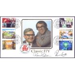 AUTOGRAPHS : RONNIE BARKER and RONNIE CORBETT signed Buckingham Covers 50th years of the Radio
