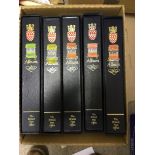 STAMPS GREAT BRITAIN : Seven Post Office Slip case albums 1971 to 2015 basically empty (a few