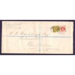 POSTAL HISTORY : 1891 registered envelope franked with 1/2d & 3d QV Jubilee issues,