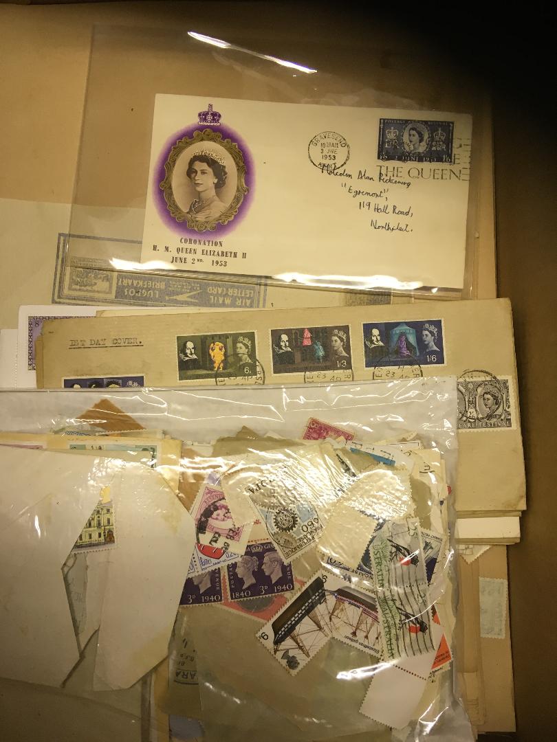 STAMPS : World accumulation in box, stock books, FDC's loose etc , - Image 7 of 7