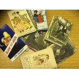 POSTCARDS : Small box with approx 260 cards all featuring couples, lovers, men and women.