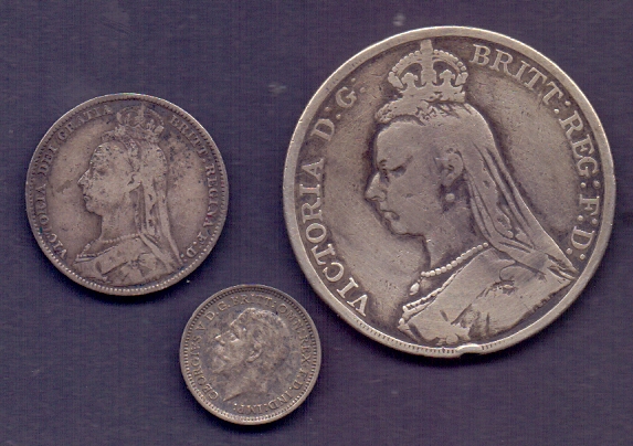 COINS : 1889 Great Britain silver crown,