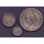 COINS : 1889 Great Britain silver crown,