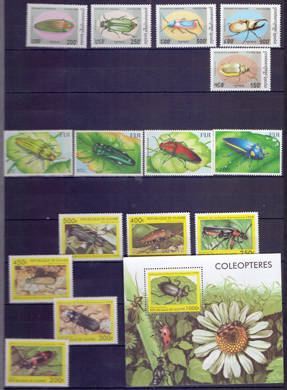 STAMPS : Black stock-book of insects and butterflies thematic stamps - Image 2 of 2