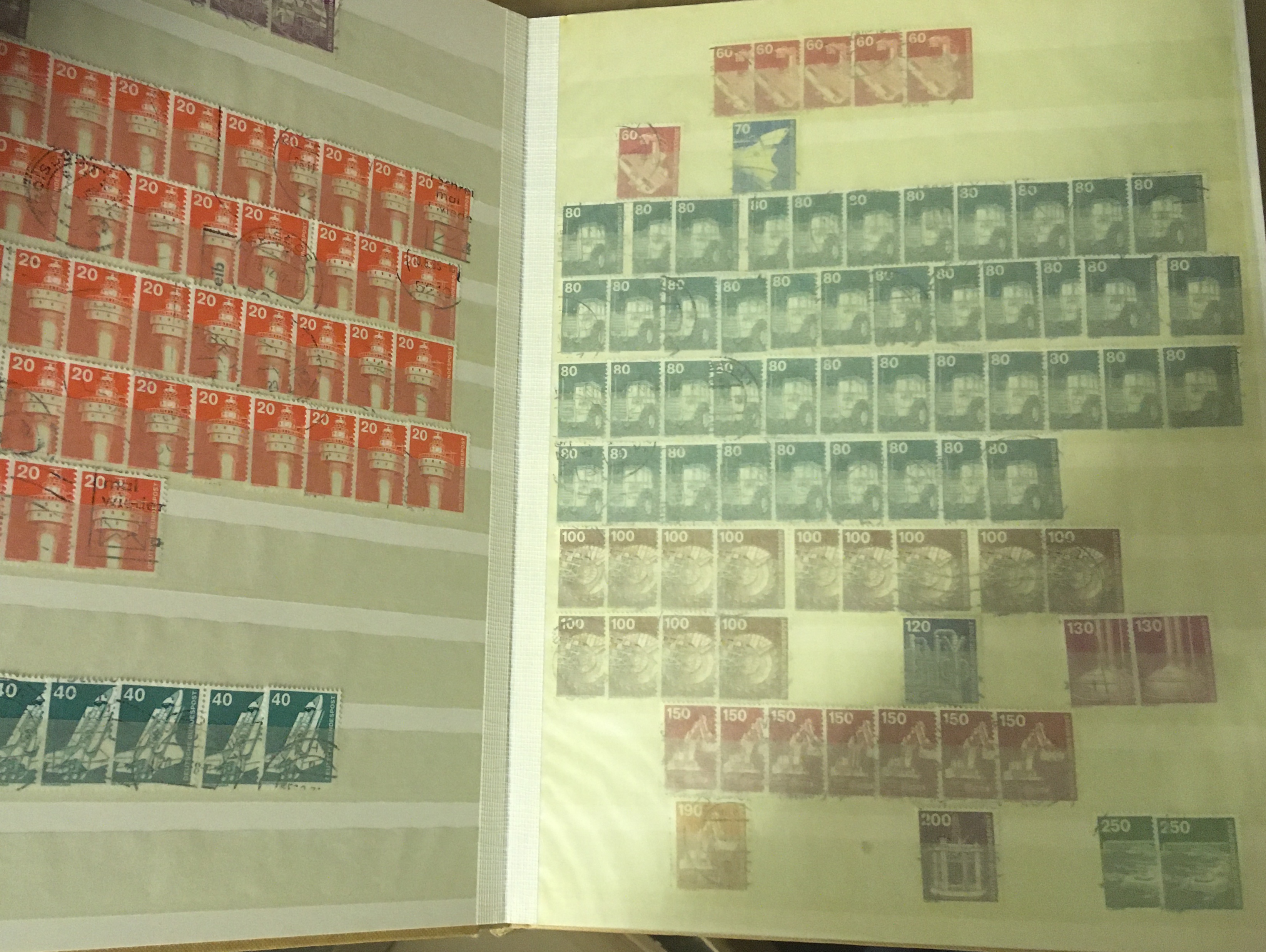 STAMPS : Two boxes of stock books of mainly used stamps much duplication, - Image 2 of 3