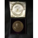 MEDAL : Large Copper Medal presented to Frederick Dyke 1906 for Science, in special display box,