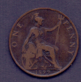 COINS : 1899 old head penny in good to fine condition - Image 2 of 2