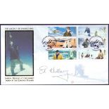 AUTOGRAPH : SIR EDMUND HILARY signed Internet stamps official first day cover.