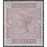 STAMPS GREAT BRITAIN : 1883 2/6 Lilac lettered GA ,