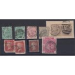 STAMPS GREAT BRITAIN : QV used selection on stock card, including Penny Reds with CDS/Town cancels,