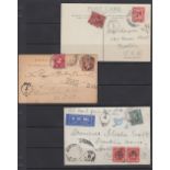 STAMPS GREAT BRITAIN : Postage Due covers UK to USA 1894- 1948 all with USA Postage due stamps (10)