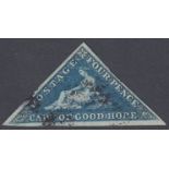 STAMPS SOUTH AFRICA 1853 CAPE OF GOOD HOPE 4d Deep Blue,