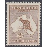 STAMPS AUSTRALIA 1913 2/- Brown,