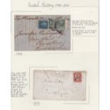 STAMPS GREAT BRITAIN : Two folders of various postal history,