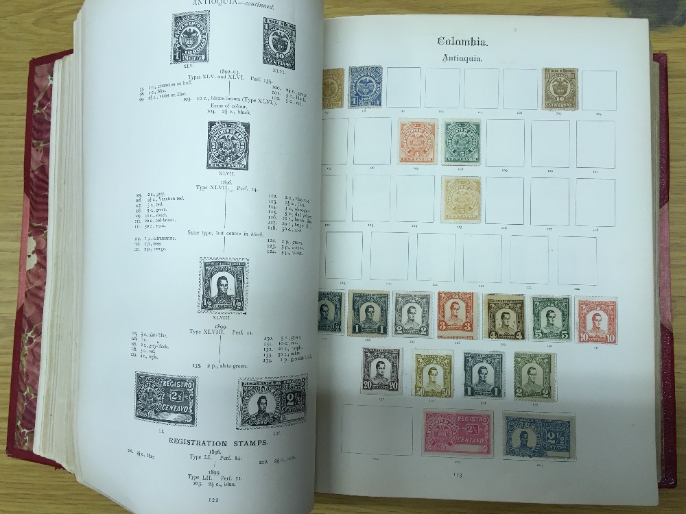 STAMPS : FOREIGN, a good condition, red leather bound Imperial printed album for foreign countries. - Image 9 of 9