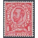 STAMPS GREAT BRITAIN : 1912 1d Scarlet unmounted mint example with NO CROSS on crown SG 345a Cat