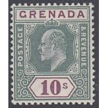 STAMPS GRENADA 1906 10/- Green and Purple,