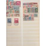 STAMPS : WORLD, stockbook with various British Commonwealth and foreign countries.