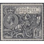 STAMPS GREAT BRITAIN : 1929 PUC £1, fine lightly mounted mint,
