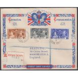 STAMPS POSTAL HISTORY: 1937 Coronation illustrated covers from ST Vincent,