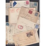 GREAT BRITAIN POSTAL HISTORY : Small batch of commercial covers QV to GVI including uprated postal