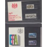 STAMPS GREAT BRITAIN : Pre Decimal Presentation Packs incl 1964 Shakespeare (X2), 1965 Parliament,