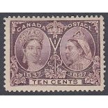 STAMPS CANADA 1897 Jubilee 10c Purple,