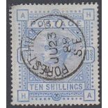 STAMPS GREAT BRITAIN : 1883-91 10/- Ultramarine,