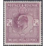 STAMPS GREAT BRITAIN : 1905 2/6 Pale Dull Purple (chalky),